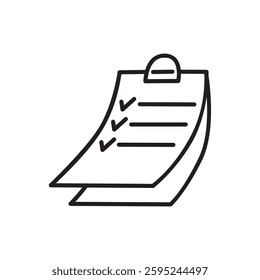 checklist icon design. document sign and symbol for web site and application.