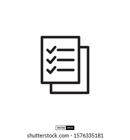 Checklist icon, design inspiration vector template for interface and any purpose
