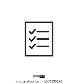 Checklist icon, design inspiration vector template for interface and any purpose