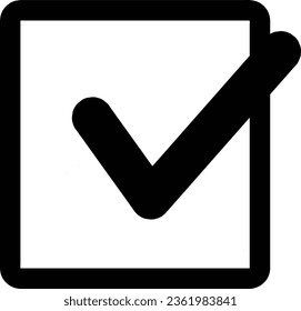 Checklist icon design on white background. Logo illustration for business purposes. A logo is the visual identity of an entity that has certain criteria such as shape, philosophy and color