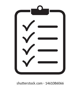 Checklist icon design. Checklist outline icon design. Checklist checkmark icon design. Vector illustration.