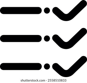 Checklist Icon Design With Tick Marks 