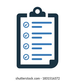 Checklist icon design. Vector graphics