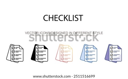 Checklist icon design with white background stock illustration