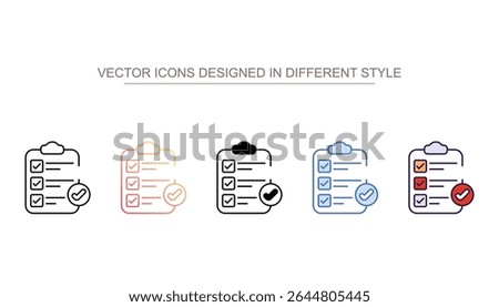 Checklist icon design with white background stock illustration