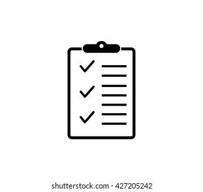 Checklist icon. Document icon.   Document desk vector design. 