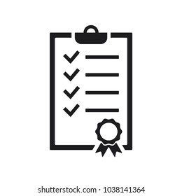 checklist icon, document illustration, clipboard icon 