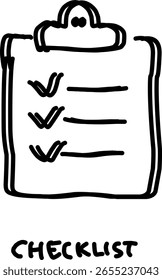 checklist icon in doodle style