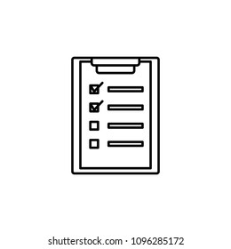 checklist icon. Element of mobile banking for smart concept and web apps. Thin line checklist icon can be used for web and mobile on white background