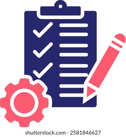 Checklist Icon Fill Vector Illustration