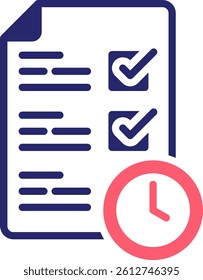 Checklist Icon Fill Vector Illustration