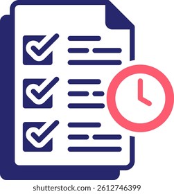 Checklist Icon Fill Vector Illustration