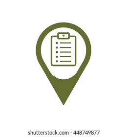 Checklist Icon. Flat design.