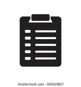 Checklist Icon. Flat design.