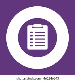 Checklist Icon. Flat design.
