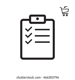 Checklist Icon. Flat design.