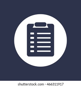 Checklist Icon. Flat design.