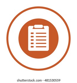 Checklist Icon.  Flat design.