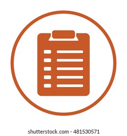 Checklist Icon.  Flat design.