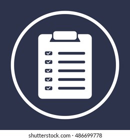 Checklist Icon.  Flat design.