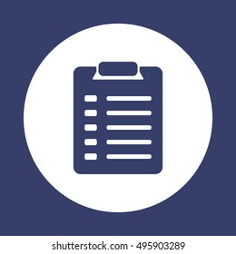 Checklist Icon.  Flat design.