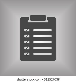 Checklist Icon.  Flat design.