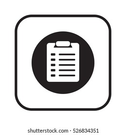 Checklist Icon.  Flat design.