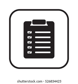 Checklist Icon.  Flat design.