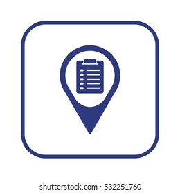 Checklist Icon.  Flat design.