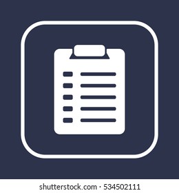 Checklist Icon.  Flat design.
