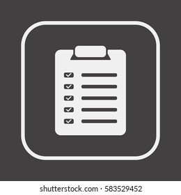 Checklist Icon.  Flat design.