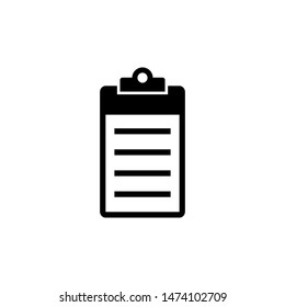 checklist icon in flat design. clipboard icon