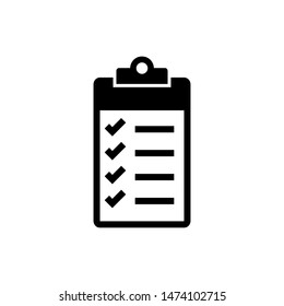 checklist icon in flat design. clipboard icon