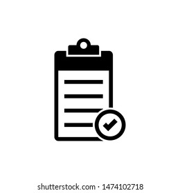 checklist icon in flat design. clipboard icon