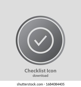 Checklist icon flat design modern