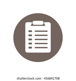 Checklist Icon. Flat design.  Vector illustration.