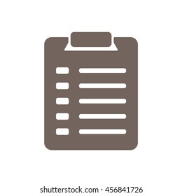 Checklist Icon. Flat design.  Vector illustration.