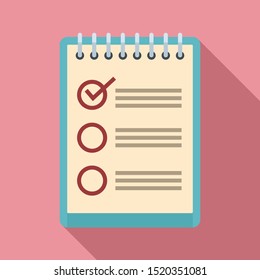 Checklist icon. Flat illustration of checklist vector icon for web design