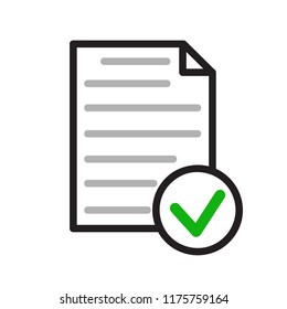 Checklist icon. Flat illustration for web, stock vector design