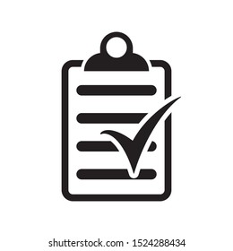 Checklist icon flat style isolated on background. Checklist sign symbol for web site and app design.