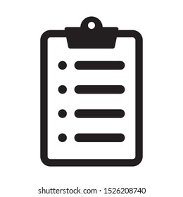 Checklist icon flat style isolated on background. Checklist sign symbol for web site and app design.