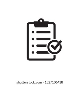 Checklist icon flat style isolated on background. Checklist sign symbol for web site and app design.