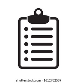 Checklist icon flat style isolated on background. Checklist sign symbol for web site and app design.