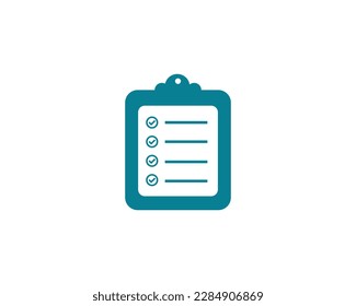 Checklist icon in flat trendy style isolated on background. Clipboard icon.