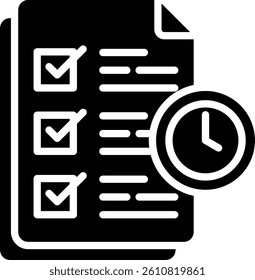 Checklist Icon Glyph Vector Illustration