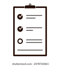 The checklist icon is a graphical representation typically used in digital interfaces to signify a list or a series of tasks that need to be completed or checked off. It commonly consists of a square 