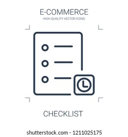 checklist icon. high quality line checklist icon on white background. from e commerce collection flat trendy vector checklist symbol. use for web and mobile