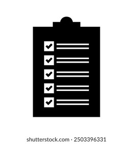 Icono de lista de verificación ilustrado en el fondo