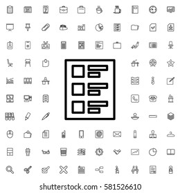 checklist icon illustration isolated vector sign symbol. Office icons set.