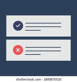 Icono de lista de verificación con texto
